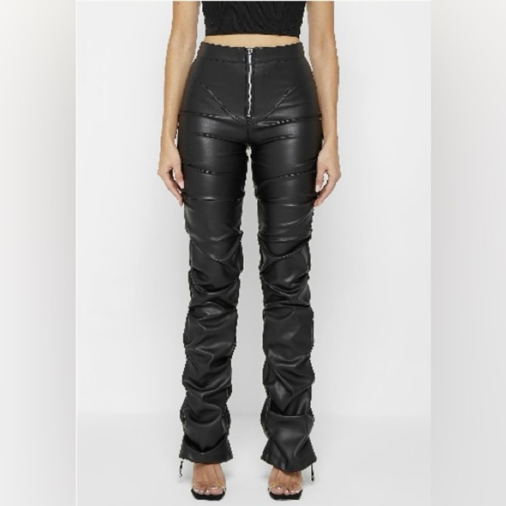 Maniere De Voir Black Boot Cut Pants